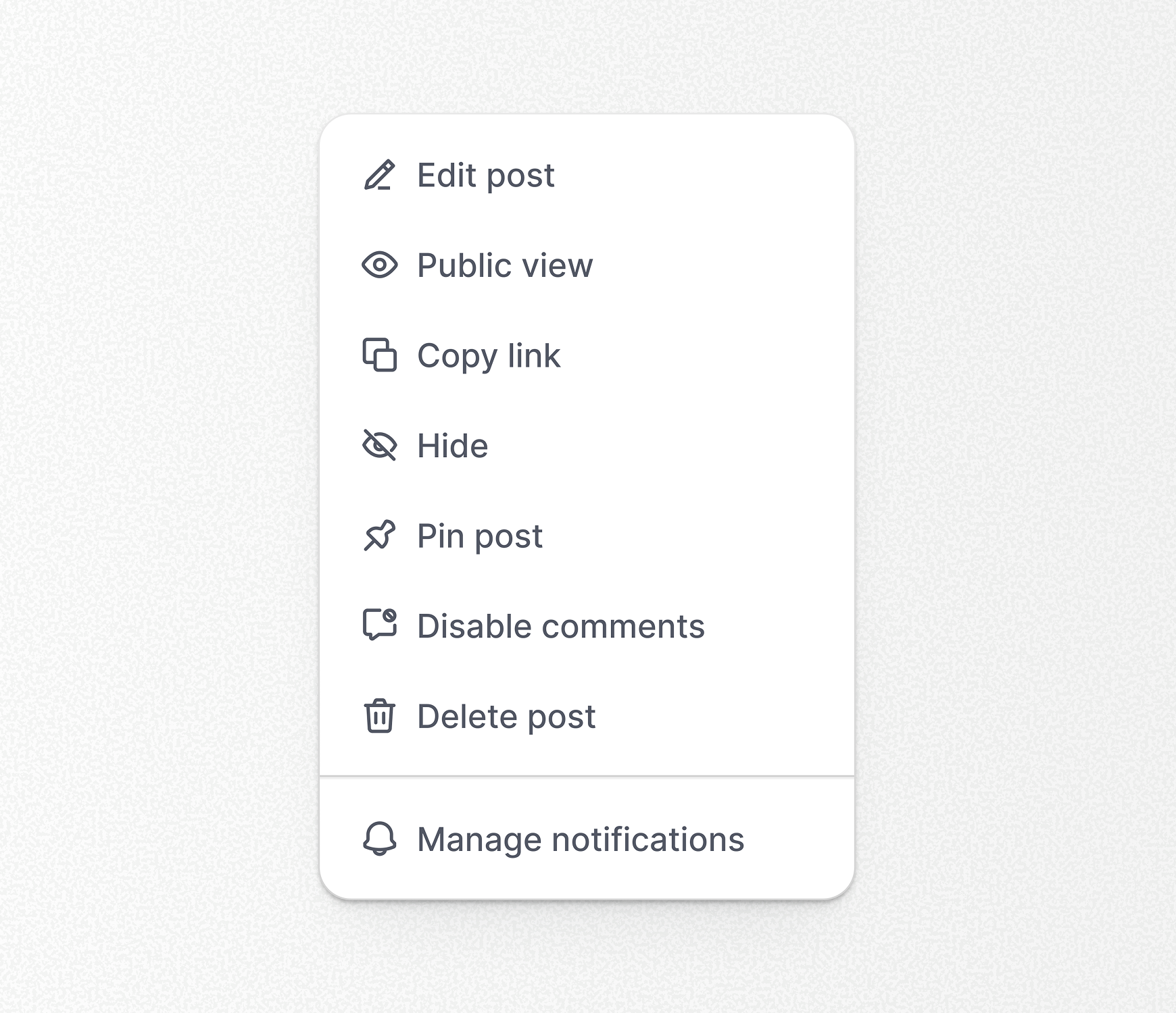 Website features section with Hugeicons