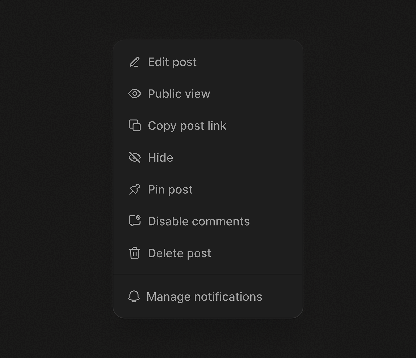 Website features section with Hugeicons